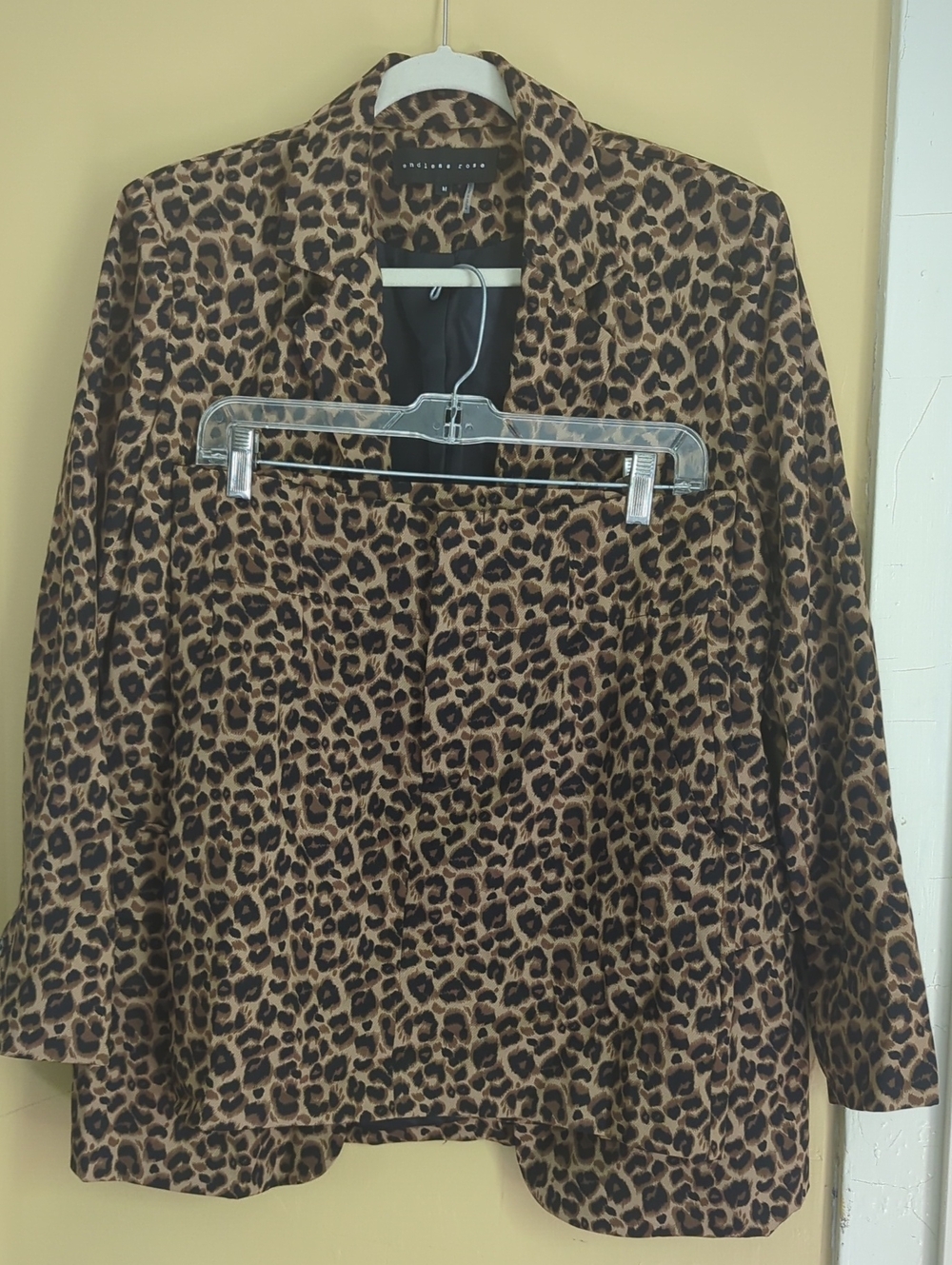 Endless Rose Blazer/Skirt Set Cheetah Print